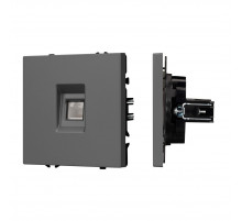 Розетка компьютерная софт-тач серый базальт Arlight SCT-MPC1-SFPL-GR (RJ-45, CAT6) 054307(1)