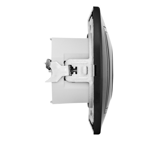Розетка компьютерная RJ45 скрытой установки IP20, черная 
