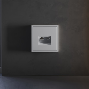 Накладка для розетки TV+RJ45 кат. 6 Voltum S70 (серый) VLS002716