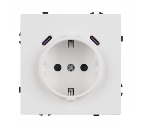 Механизм розетки с USB зарядкой Arlight SCT-NOBE-MUCC-SFPL-WH (230V, 16A) 061818