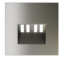 Накладка для розетки акустической 4-местной  Voltum S70 (шелк) VLS001504