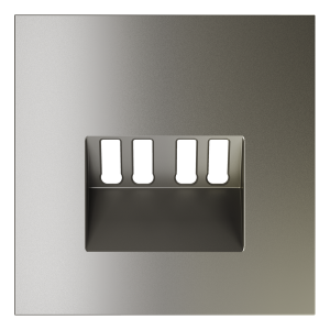 Накладка для розетки акустической 4-местной  Voltum S70 (шелк) VLS001504