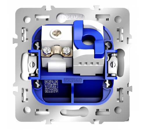 Розетка телевизионная встраиваемая Voltum S70 TV+RJ45 кат. 6, (белый глянцевый) VLS060701