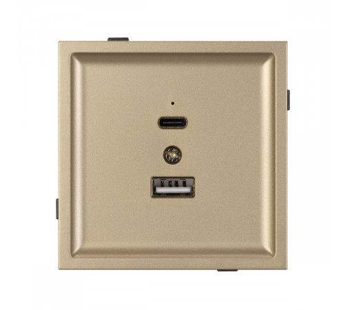 Механизм USB розетки Arlight SCT-TENDO-MUAC-SFPL-GD (5V, 3A, QC3) 054537