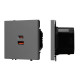 USB Розетка тип A+C софт-тач серый базальт Arlight SCT-MUAC-SFPL-FC-GR (65W, QC3) 054319(1)