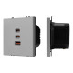 Механизм розетки с быстрой USB зарядкой Arlight SCT-NOBE-MUACC-SFPL-FC-IS (65W, QC3) 061838