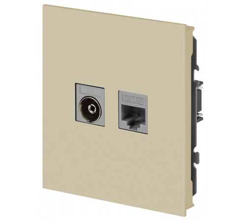 Розетка Эра Arktik 16-3110-04 комбинированная RJ45+TV шампань Б0070497
