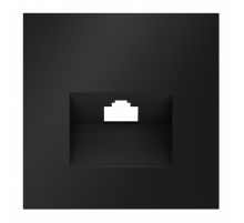 Накладка для розетки компьютерной RJ45 кат.6 Voltum S70 (черный матовый) VLS001308