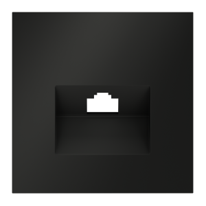 Накладка для розетки компьютерной RJ45 кат.6 Voltum S70 (черный матовый) VLS001308