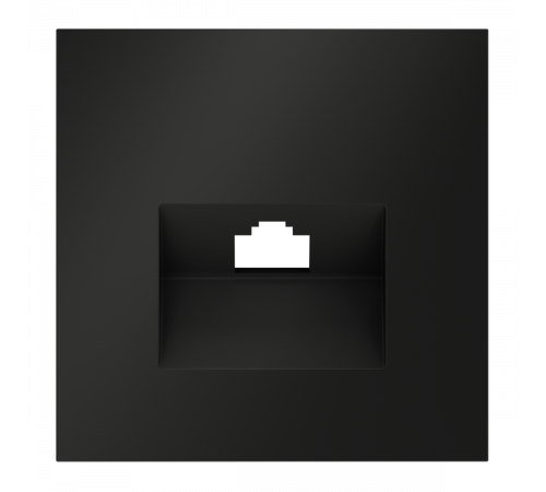 Накладка для розетки компьютерной RJ45 кат.6 Voltum S70 (черный матовый) VLS001308