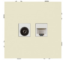 Розетка Эра Galaxy 15-3110-02 комбинированная RJ45+TV IP20 слоновая кость Б0070778