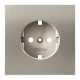Накладка для розетки с заземлением Voltum S70 Metal (никель) VLSM000611