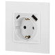 Розетка со шторками с USB type-A+C Эра Elegance 14-4108-01 Б0067736