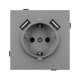 Механизм розетки с USB зарядкой Arlight SCT-TENDO-MUAA-PL-GR (230V, 16A) 054084