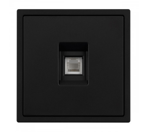 Розетка телефонная софт-тач черный оникс Arlight SCT-MTL1-SFPL-BK (RJ-11, 4C) 054301(1)