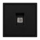Розетка телефонная софт-тач черный оникс Arlight SCT-MTL1-SFPL-BK (RJ-11, 4C) 054301(1)