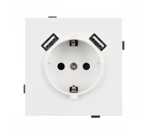 Механизм розетки с USB зарядкой Arlight SCT-TENDO-MUAA-SFPL-WH (230V, 16A) 054606