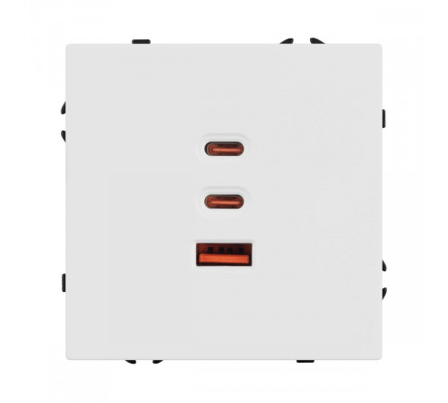 Механизм розетки с быстрой USB зарядкой Arlight SCT-NOBE-MUACC-SFPL-FC-WH (65W, QC3) 061839