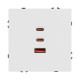 Механизм розетки с быстрой USB зарядкой Arlight SCT-NOBE-MUACC-SFPL-FC-WH (65W, QC3) 061839