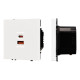 Механизм розетки с быстрой USB зарядкой Arlight SCT-NOBE-MUAC-SFPL-FC-WH (65W, QC3) 054316
