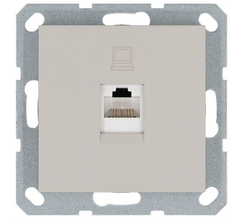 Интернет-розетка RJ45 с накладкой, цвет Тауп Jasmart G6105T Интернет-розетка RJ45 с накладкой, цвет Тауп Jasmart G6105T