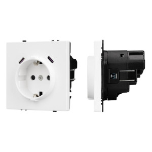Механизм розетки с USB зарядкой Arlight SCT-NOBE-MUCC-SFPL-WH (230V, 16A) 061818