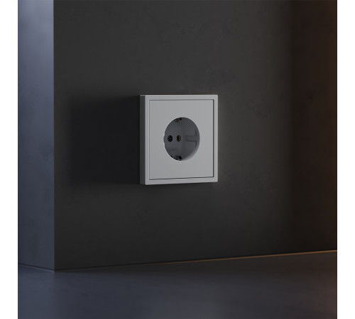 Накладка для розетки с заземлением Voltum S70 (серый) VLS000616