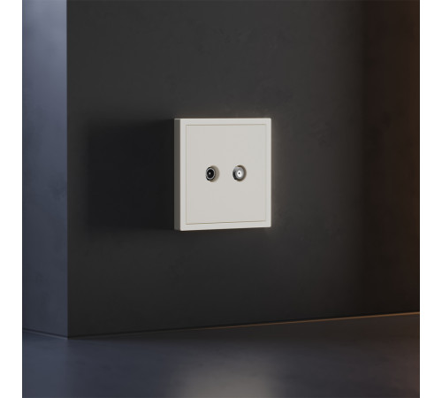 Накладка для розетки телевизионной оконечной TV+SAT Voltum S70 (хлопок) VLS001613