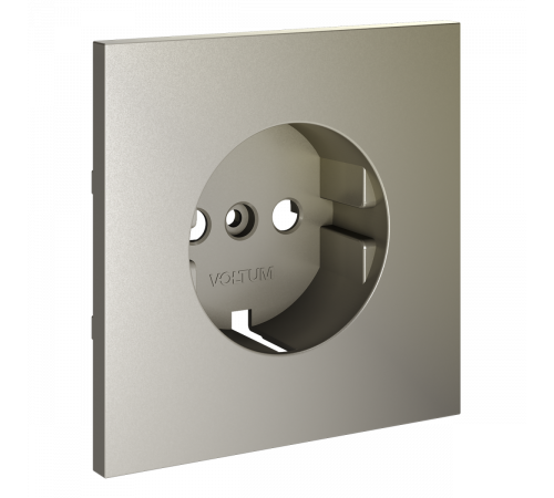 Накладка для розетки с заземлением Voltum S70 (шелк) VLS000604