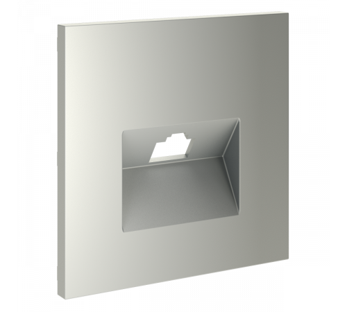 Накладка для розетки компьютерной RJ45 кат.6 Voltum S70 (сталь) VLS001305