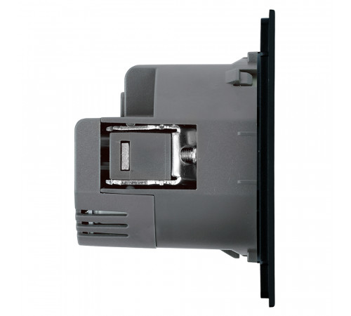 Розетка 1-местная з/ш с/з 16А + USB + Type C (механизм) Stekker Мия 250В 20W RST16-3119-05 черный бархат 50452