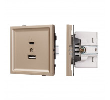 Механизм USB розетки Arlight SCT-TENDO-MUAC-PL-GD (5V, 3A, QC3) 054097