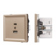 Механизм USB розетки Arlight SCT-TENDO-MUAC-PL-GD (5V, 3A, QC3) 054097