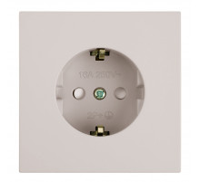 Розетка 1-местная с защитной шторкой с/з (механизм) Stekker Мия 250В 16А RST16-3110-08 пудровый жемчуг 50484