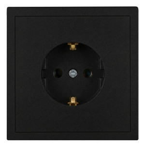 Розетка ЭРА Galaxy 15-2101-05 c заземлением 2P+E Schuko 16А-250В IP20 антрацит Б0070627