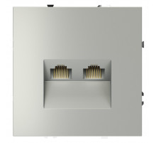 Розетка компьютерная двойная Voltum S70 VLS060205