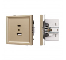 Механизм USB розетки Arlight SCT-TENDO-MUAC-SFPL-GD (5V, 3A, QC3) 054537