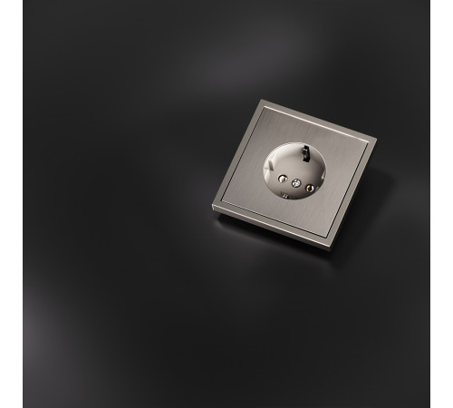 Накладка для розетки с заземлением Voltum S70 Metal (никель) VLSM000611