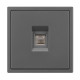 Розетка телефонная софт-тач серый базальт Arlight SCT-MTL1-SFPL-GR (RJ-11, 4C) 054303(1)