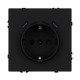 Розетка зк со шторками с USB тип C+С софт-тач черный оникс Arlight SCT-MUCC-SFPL-BK (250V, 16A) 061813(1)