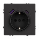 Розетка зк со шторками с USB тип А+С софт-тач черный оникс Arlight SCT-MUAC-SFPL-BK (250V, 16A) 054285(1)