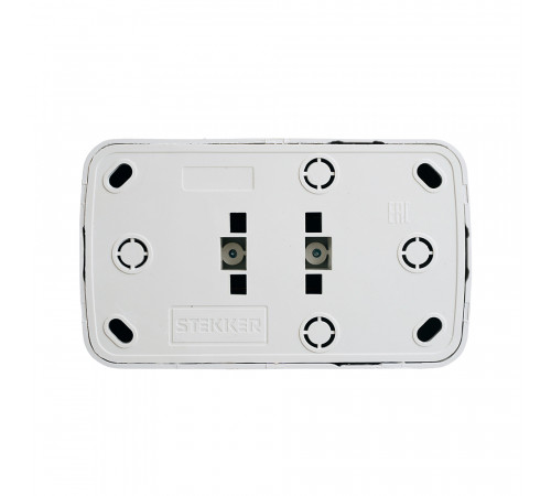 Розетка накладная 2-местная Stekker Basic PST10-502-20 50075 Розетка накладная 2-местная Stekker Basic PST10-502-20 50075