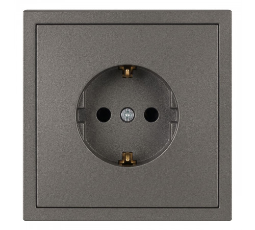 Розетка ЭРА Galaxy 15-2101-07 c заземлением 2P+E Schuko 16А-250В IP20 титан Б0070631