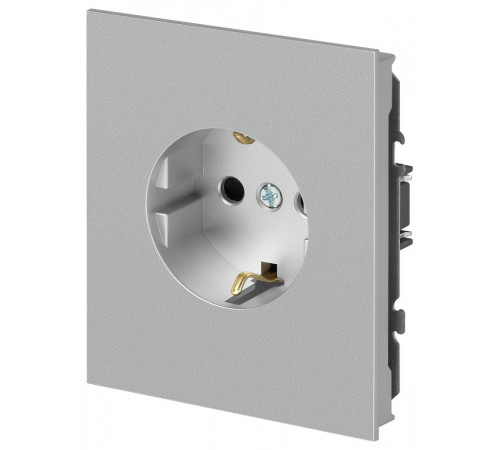Розетка Эра Arktik 16-2101-03 с заземлением 2P+E Schuko 16А-250В алюминий Б0070416