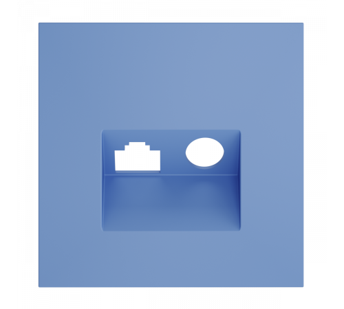 Накладка для розетки TV+RJ45 кат. 6 Voltum S70 (деним) VLS002715