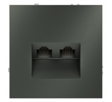 Розетка компьютерная двойная Voltum S70 VLS060206