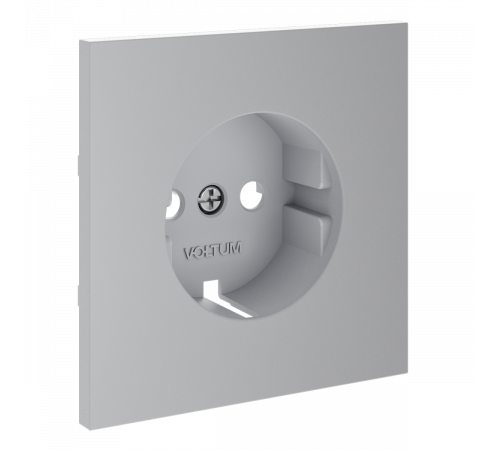 Накладка для розетки с заземлением Voltum S70 (серый) VLS000616