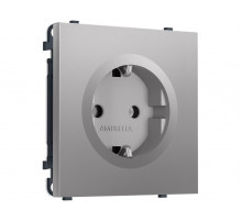 Комплект механизма электрической розетки SIGMA Сталь матовый 50Hz 2P+E с/з 16A-250V QUANT PRO Ambrella Volt MS506010 (SP5060, PR141)