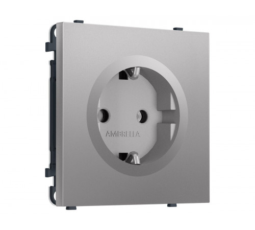 Комплект механизма электрической розетки SIGMA Сталь матовый 50Hz 2P+E с/з 16A-250V QUANT PRO Ambrella Volt MS506010 (SP5060, PR141)