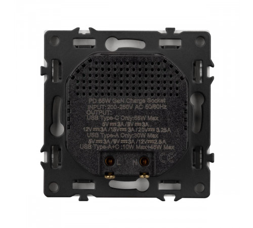 Механизм розетки с быстрой USB зарядкой Arlight SCT-NOBE-MUAC-SFPL-FC-CA (65W, QC3) 059446
